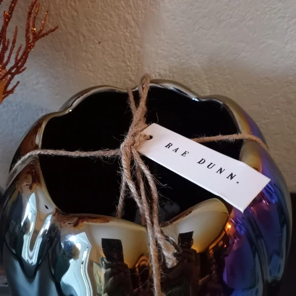 Rae Dunn Ceramic Iridescent Pumpkin Planter- Smashed - Picture 5 of 5